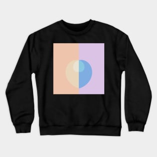 Digital Abstract with Soft Pastel Color Palette Crewneck Sweatshirt